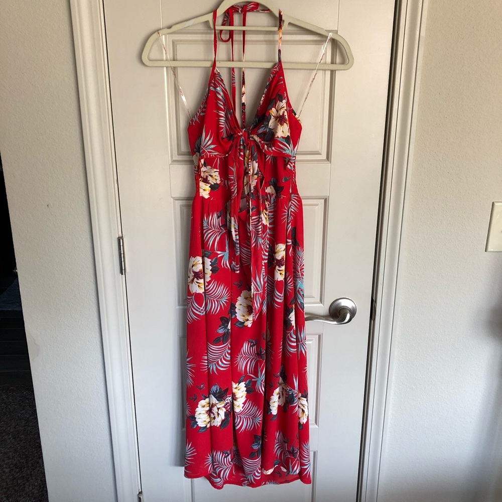 Tropical Midi-Dress